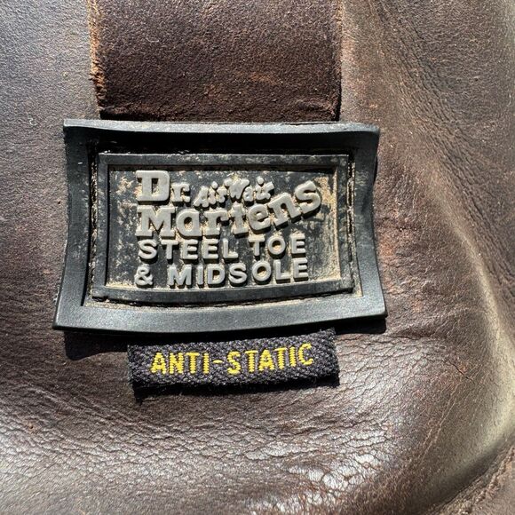 Dr Martens Icon Steel Toe Work Boots Brown Leather M9 L10 Industrial Anti Static - Picture 7 of 16